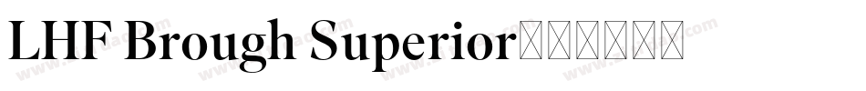 LHF Brough Superior字体转换